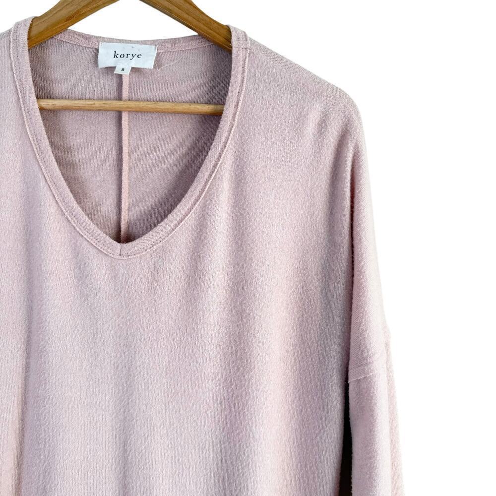 Korye x Stitch Fix V Neck Long Sleeve Soft Sweater in Ballet Pink,‎ Size Small - Picture 4 of 8